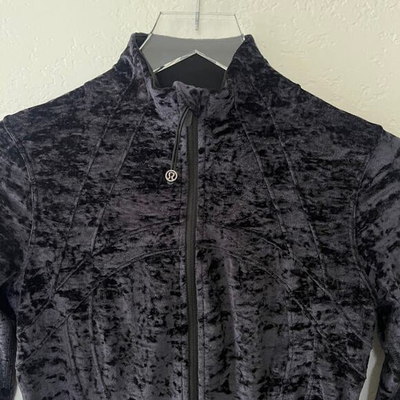 Lululemon Women's Define Velour Jacket 4 Black Full Zip Athleisure - Picture 5 of 13